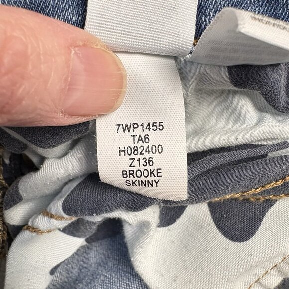 Lucky Brand Brooke Skinny Jeans Womens 6/28 Blue Mid Rise Stretch Distressed - Picture 11 of 13